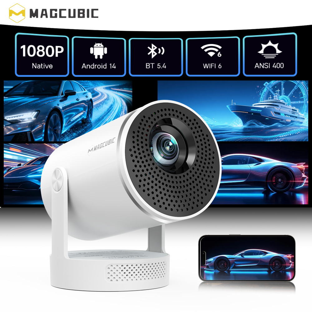 Home Cinema Gadgets - ماجكيوبيك أندرويد 14 جهاز عرض بدقة