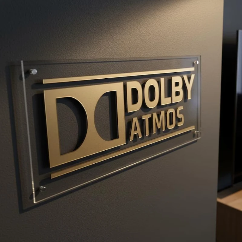 Home Cinema Atmos - لافتة دولبي أتموس: ديكور مسرح منزلي