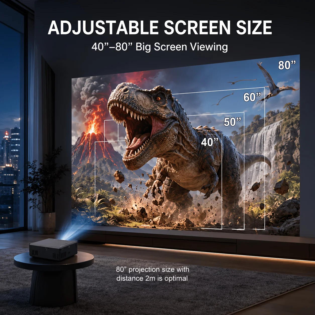 جهاز عرض محمول صغير، متوافق مع - مراجعة Video Home Cinema وسعره