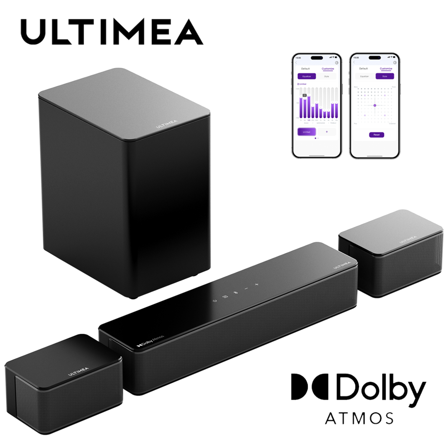 ULTIMEA مكبرات صوت تلفزيون فائ - مراجعة Home Cinema Atmos وسعره