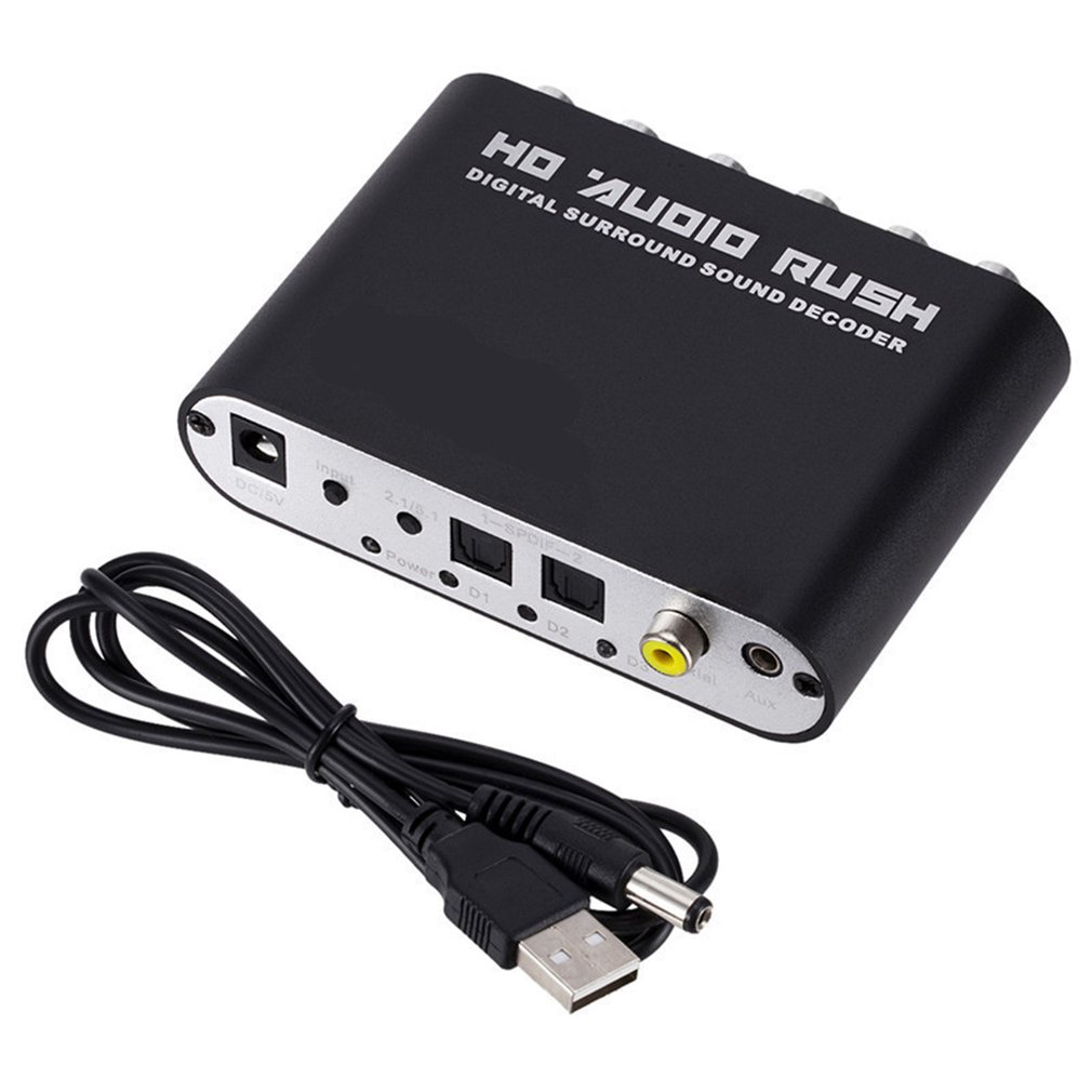 محول فك ترميز الصوت الرقمي 5.1 - مراجعة Surround Sound Decoder وسعره