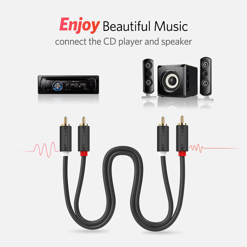 UGREEN 2RCA إلى 2 RCA الذكور إ - مراجعة Home Cinema Hall وسعره