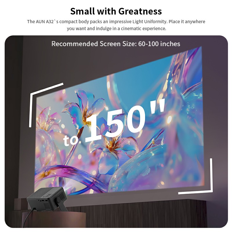 AUN A32 Pro أندرويد 13 العارض  - مراجعة Home Cinema Gadgets وسعره