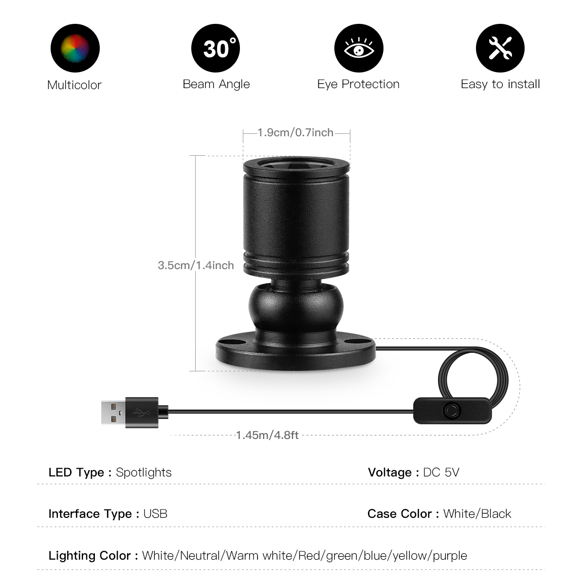 8 ألوان بقعة ضوء صغيرة 1 واط ت - مراجعة Home Cinema Led وسعره