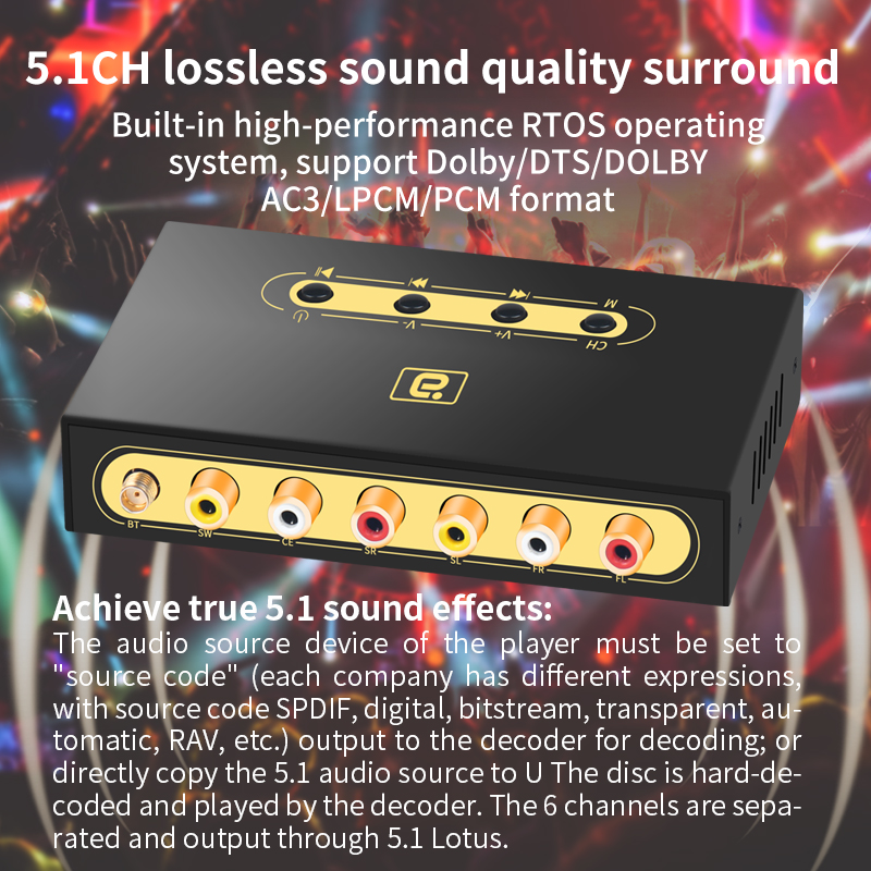 DA720 5.1CH جهاز فك ترميز الصو - مراجعة Surround Sound Decoder وسعره