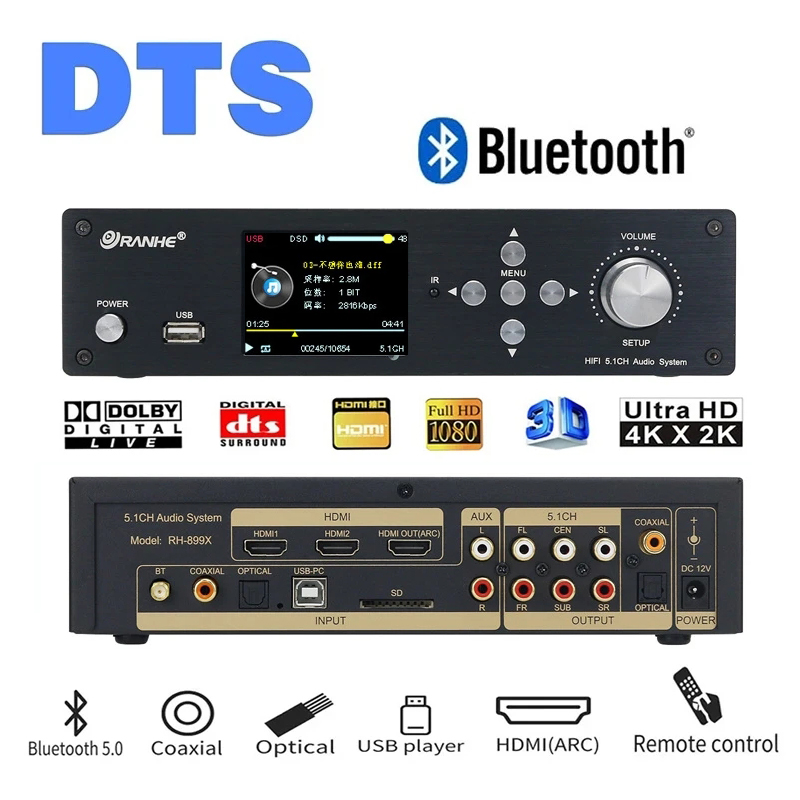 وحدة فك ترميز DTS AC3 المتوافق - مراجعة Surround Sound Decoder وسعره