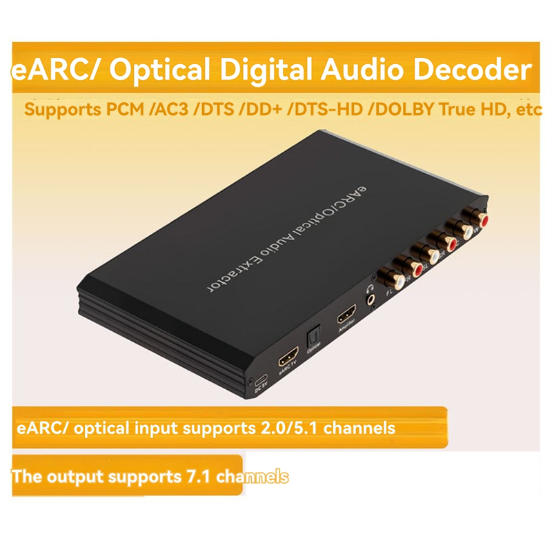 B04C-وحدة فك ترميز الصوت 7.1 ق - مراجعة Surround Sound Decoder وسعره