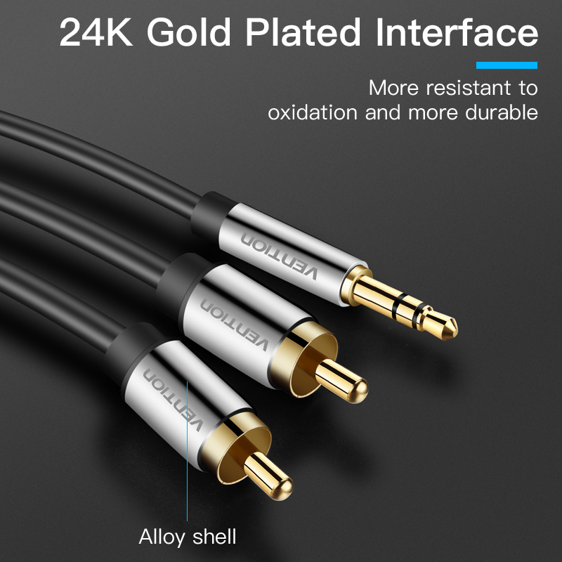 Vention كابل RCA 3.5 إلى 2rca  - مراجعة Home Cinema Hall وسعره