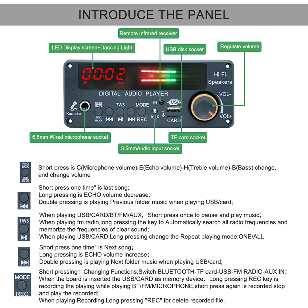 لوحة فك تشفير MP3 WMA WAV بجهد - مراجعة Surround Sound Decoder وسعره